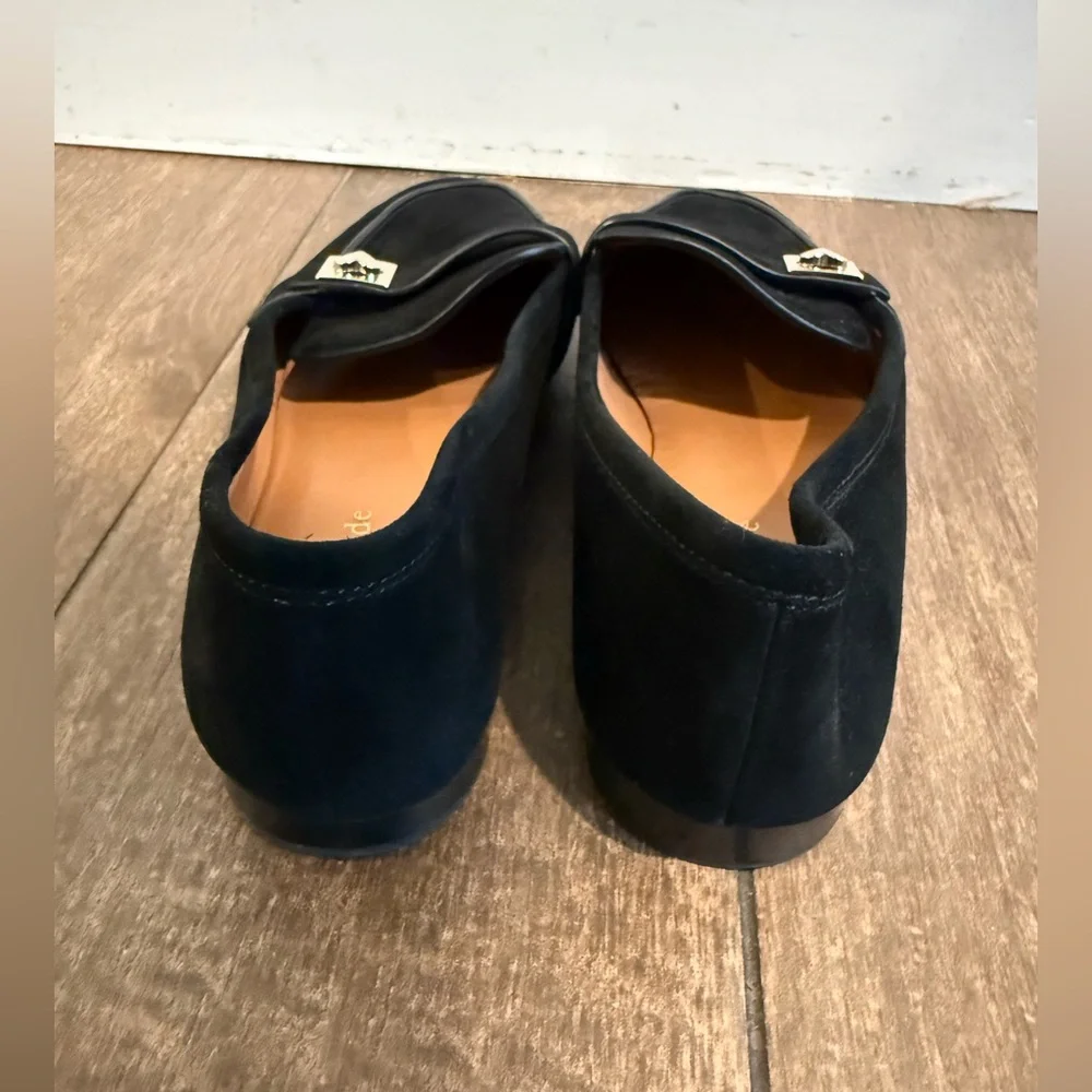 KATE SPADE Women's Camellia Black Suede Loafers Size 7.5B‎